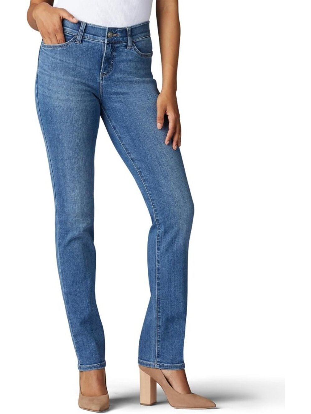 Ultra Lux Comfort Flex Motion Straight Leg Jeans for Women - Stylish & Versatile